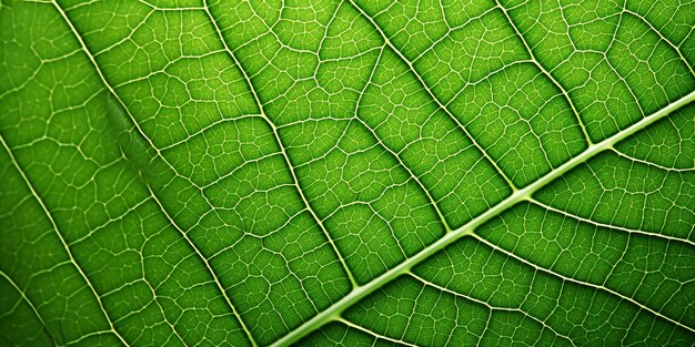 Nature's detail macro closeup of vibrant green leaf