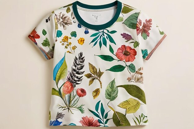 Nature's elegance botanical print tee-ontwerp