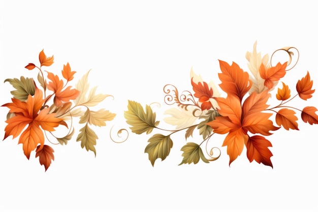 Nature's Grace Boeiende Leaf Border Clipart