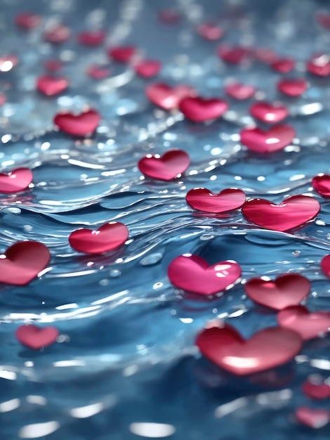 Photo nature's love mesmerizing heart in tranquil waters