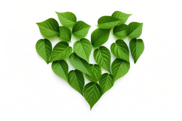 Nature's Love Note Hartvormig blad, een symbool van genegenheid en harmonie in groen groen