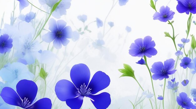 Nature's palette beautiful wild flowers in blue violet purple and white design 03