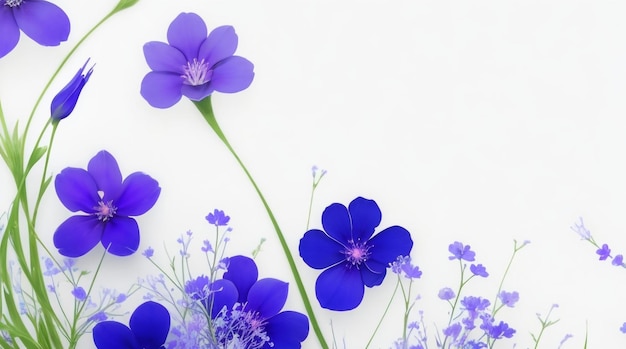 Nature's palette beautiful wild flowers in blue violet purple and white design 03