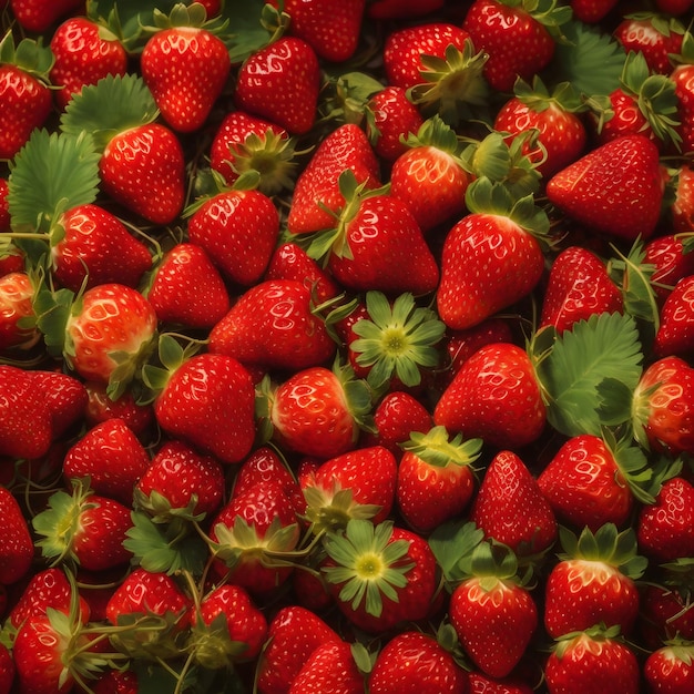 Nature's Sweetness Freshly Picked Strawberries from the Field