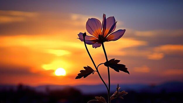 Nature silhouette flower