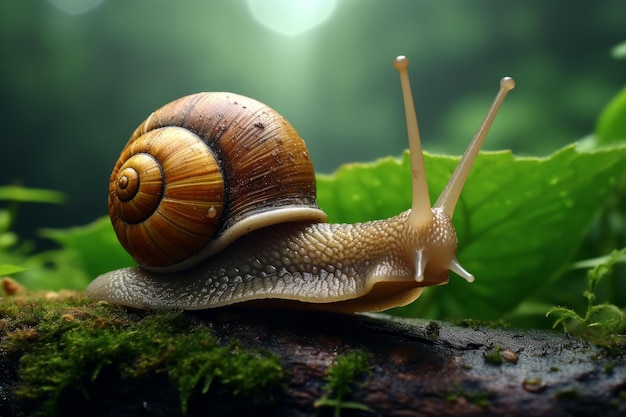 Nature snail care Helix mucus Generate Ai