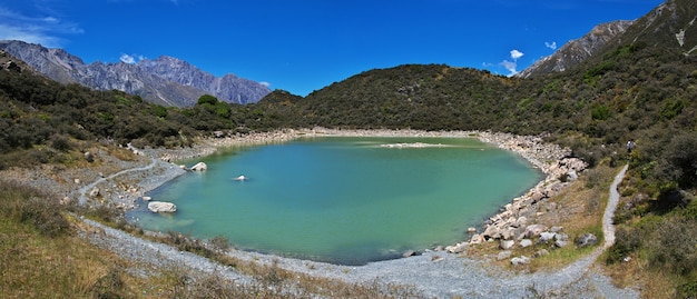 Nature of Tasman Glacier in New Zealand