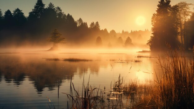 Photo nature tourism lake sunrise landscape