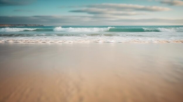 Photo nature of tropical summer beach with rays of sunlight generative ai