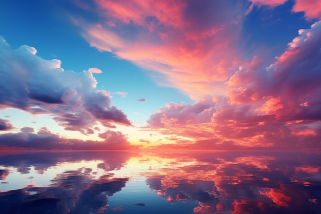 Photo nature twilight sky and cumulus cloud at early morning beautiful background image