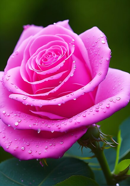 Foto la vibrante bellezza della natura in un unico fiore rosa ai generativi