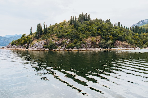 Photo nature views of lake skadar in montenegro.