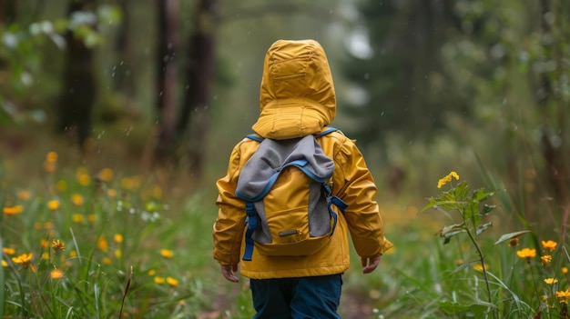 自然散歩は学校のカリキュラムの一部で,屋外での学習