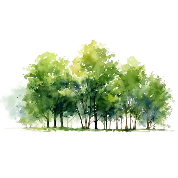 A nature watercolor landscape background painting on paper