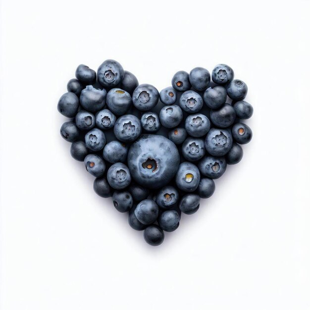 Nature039s Artistry Blueberry Heart Crafted by Generative AI