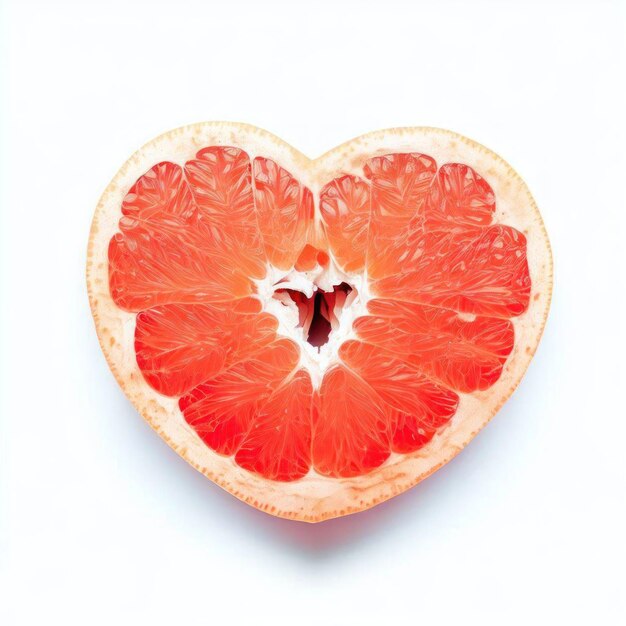 Nature039s Artistry Grapefruit Heart Crafted by Generative AI