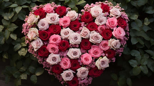 Nature39s Message of Love Heart Shaped Spring Bouquet 愛をテーマにしたアートに最適です