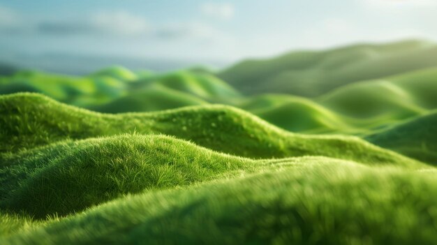 Natures beauty green hills