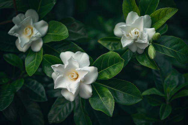 Photo natures delicacy white jasmine in hyperrealistic macro