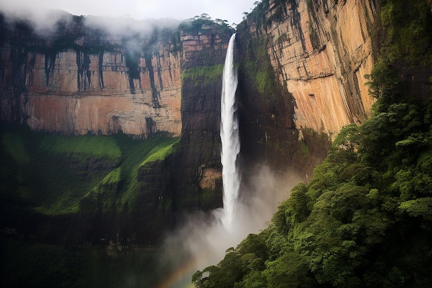 Photo natures grandeur the tallest waterfall in the world