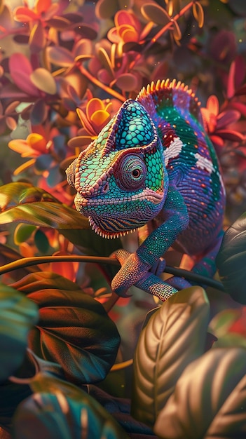 Photo natures illusion chameleon blending with precision