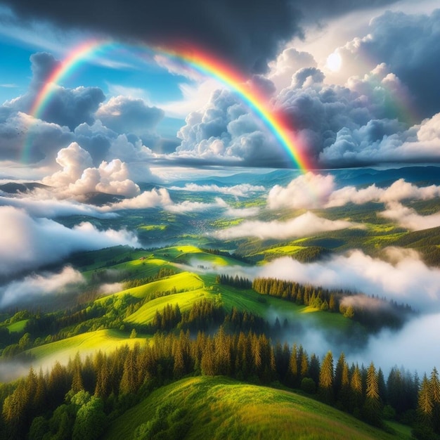 Natures Light Show Witnessing the Beauty of a Rainbow