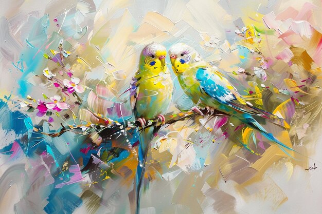 Natures Palette Budgerigars in kleur