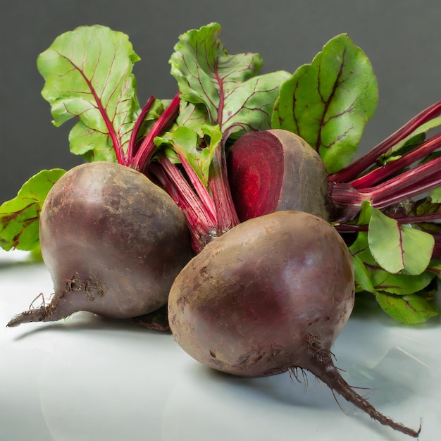 Natures Palette Rich Reds of Beets Amidst Verdant Foliage