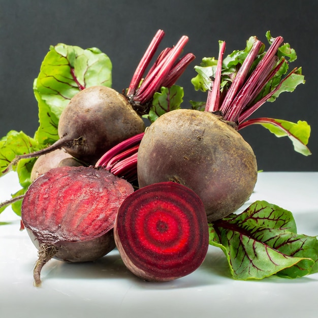 Natures Palette Rich Reds of Beets Amidst Verdant Foliage