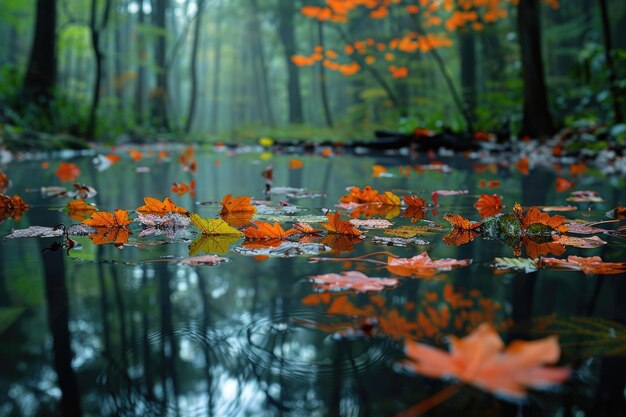 Natures Reflections in a Still Pond