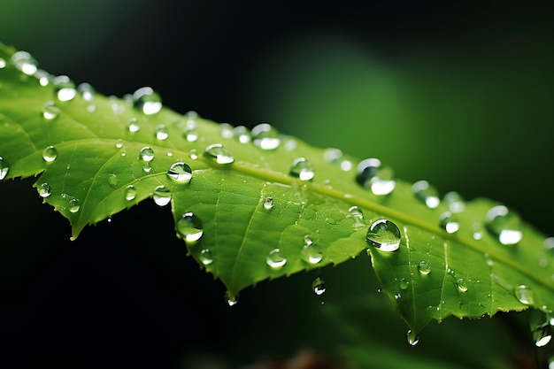 雨の滴の中の自然の秘密 雨の写真