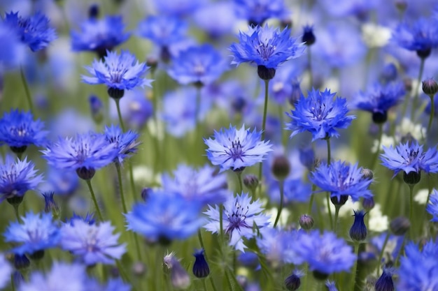 Natuur achtergrond blad witte bloemen bloesem kopie groene bloemen mooie lente ruimte Generatieve AI