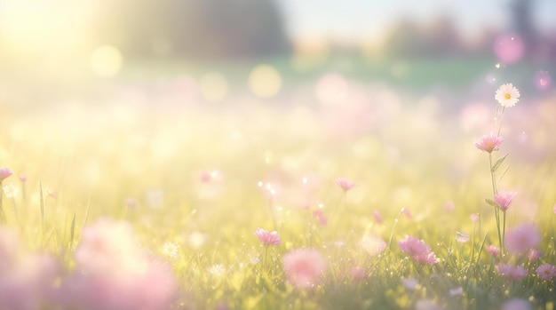 Natuur achtergrondbloemen in de tuinAI