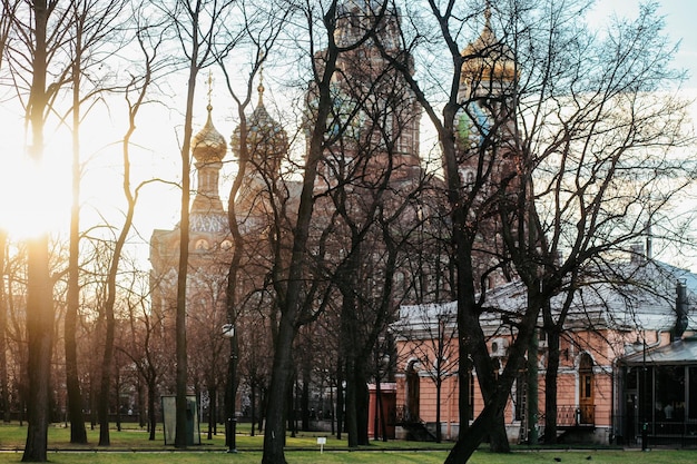 Natuur bezienswaardigheden architectuur en leven van de stad Rusland Sint-Petersburg