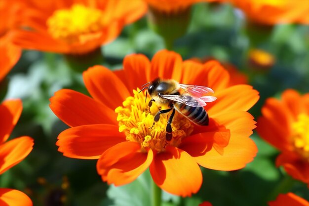 Natuur bloem bloesem bestuiving insect bij