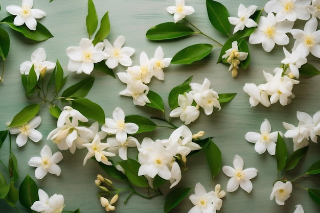 Natuur lente achtergrond bloesem bloemen kopiëren bloemen blad bloemblaadje groene ruimte mooie generatieve AI