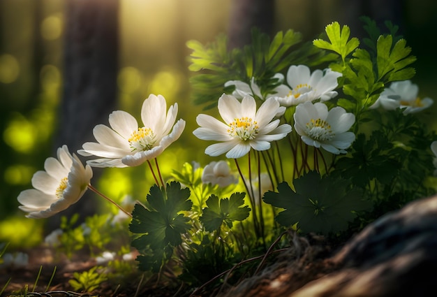 Natuur lente Achtergrond, lente bloem en vlinder