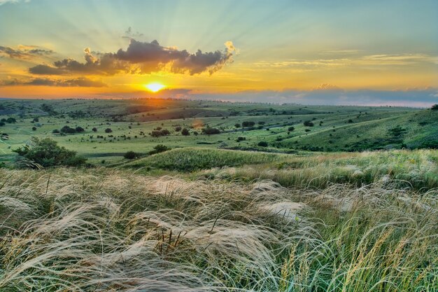 Natuur zonsondergang landschap