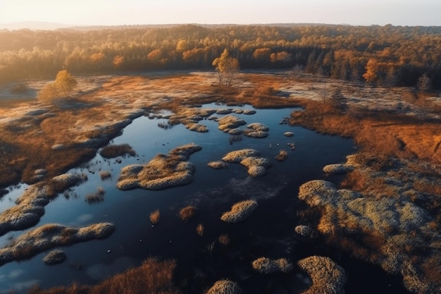 Natuurbeeld Shot van Drone Ai generatief