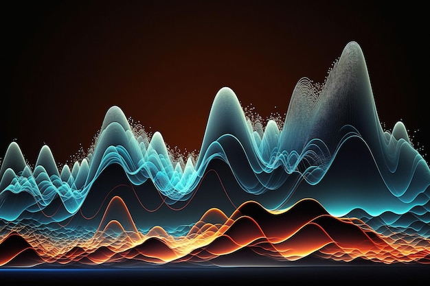 Natuurkunde Golven Achtergrond Illustratie Generatieve ai
