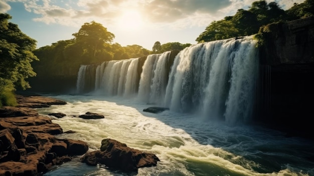 Natuurlijk behang voor watervallen