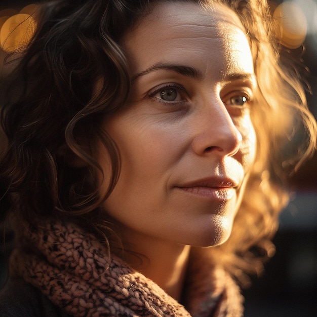 Natuurlijk echt persoonsportret en close-up van een vrouw, meisje of vrouw buiten in de natuur of een boskunst