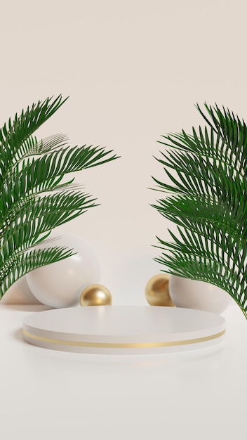 NATUURLIJK ELEGANT LUXE PODIUM MET PALM