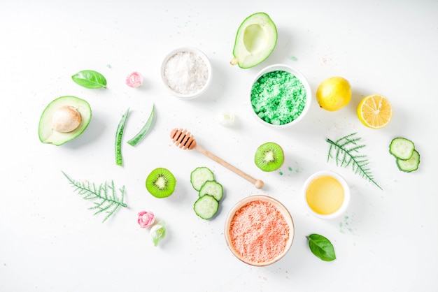 Natuurlijk en organisch cosmetisch concept