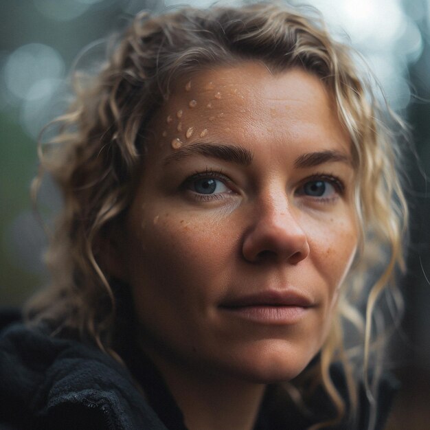 Foto natuurlijk persoonsportret en close-up van een vrouw, meisje of vrouw buiten in de natuur of een bos