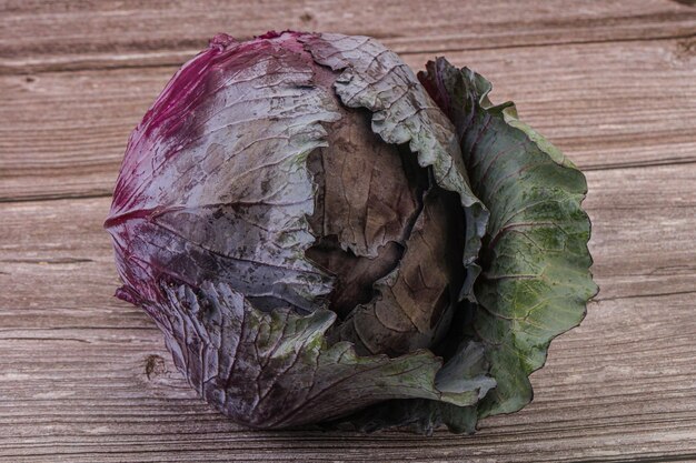 Natuurlijk rijpe biologische violetkool