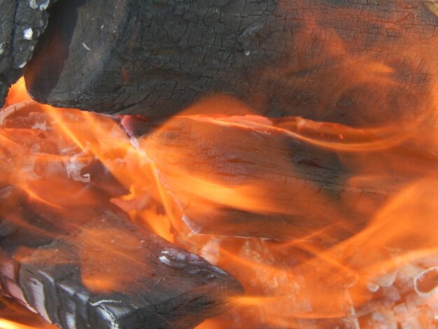Natuurlijk vuur verbrandt brandhout.