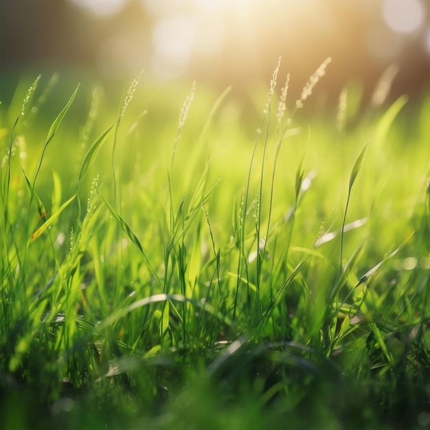 Natuurlijke achtergrond met jong sappig groen gras