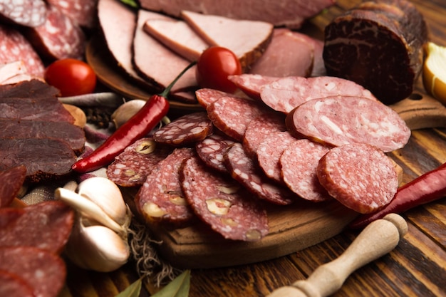 natuurlijke gerookte gedroogde vleesfilet van varkensvlees en kip