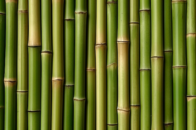 Natuurlijke groene bamboe textuur of patroon achtergrond AI generatieve